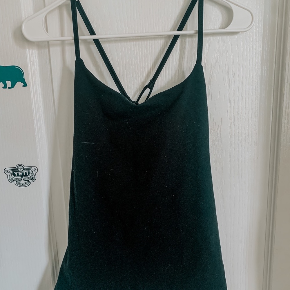 Lululemon Black Crossed Tank Top